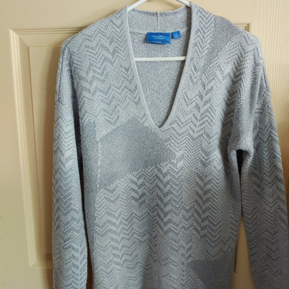 Blue/Grey Silver Sparkly Sweater